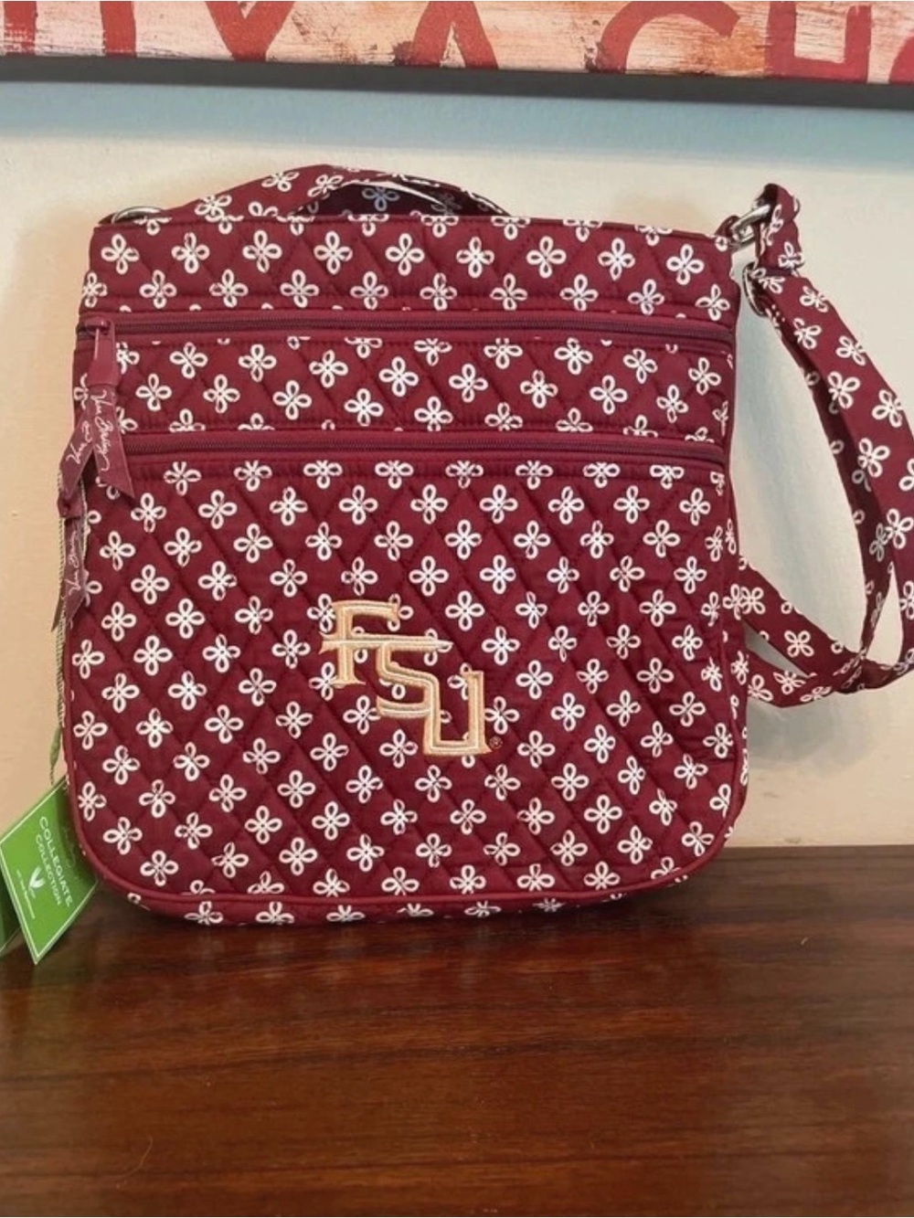 Vera Bradley FSU (Florida State University)triple zip hipster bag